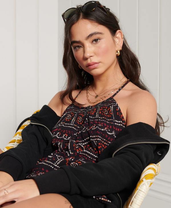 Superdry femmes débardeur de plage D64Z3064 vêtements noir