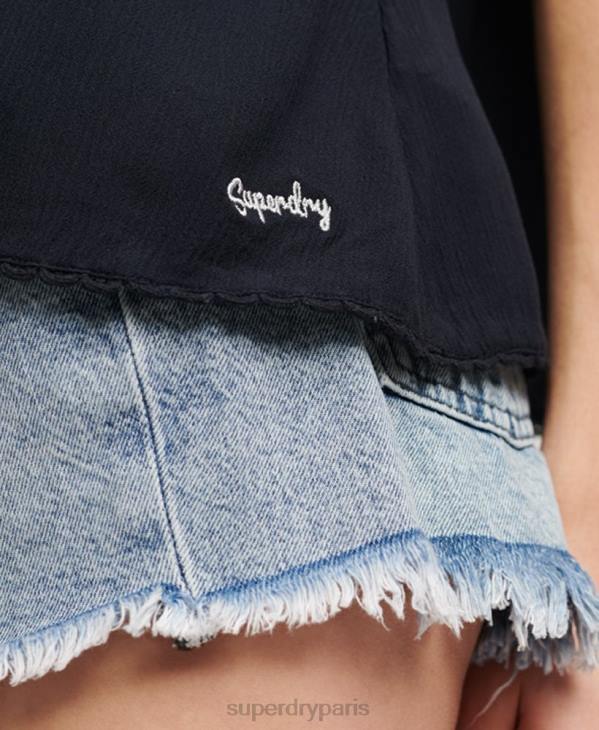 Superdry femmes débardeur de plage dos nu D64Z2033 vêtements marine