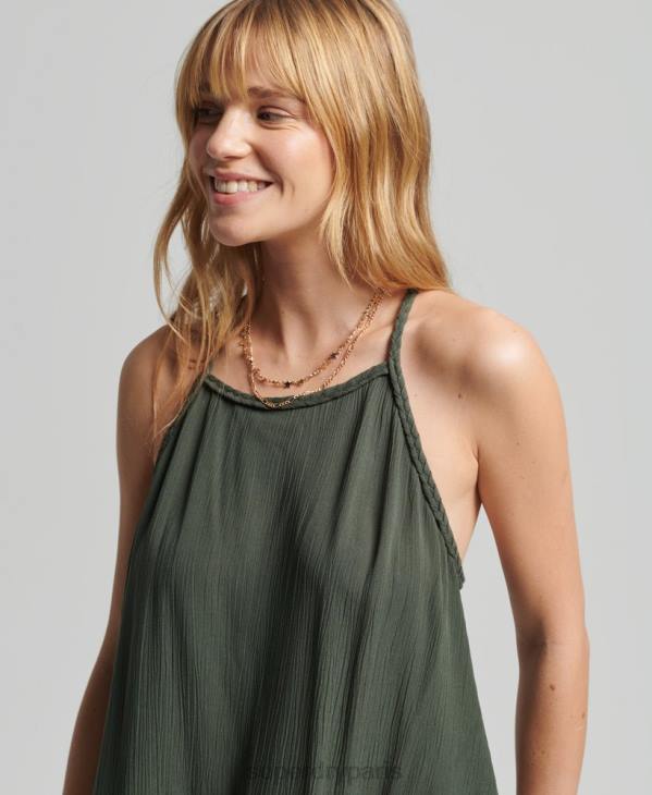 Superdry femmes débardeur de plage vintage D64Z6691 vêtements kaki