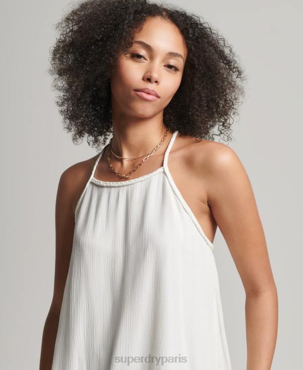 Superdry femmes débardeur de plage vintage D64Z6769 vêtements blanc