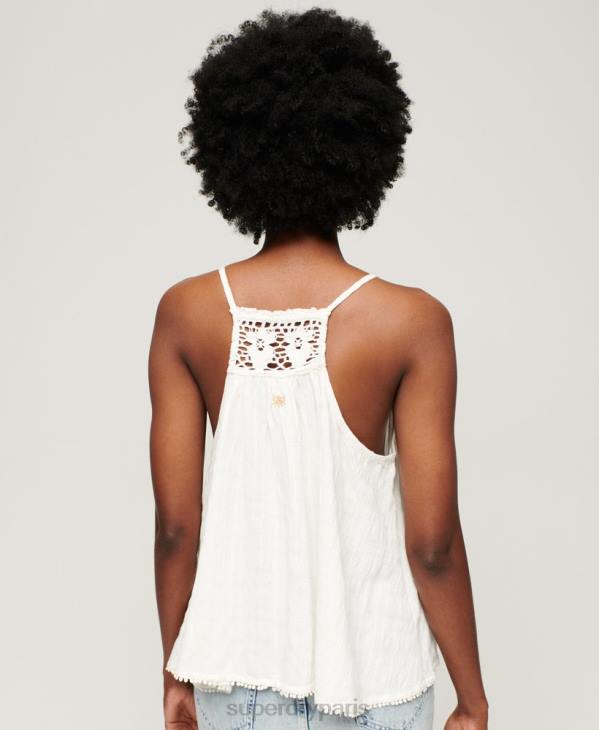 Superdry femmes débardeur dos nu vintage D64Z2871 vêtements crème