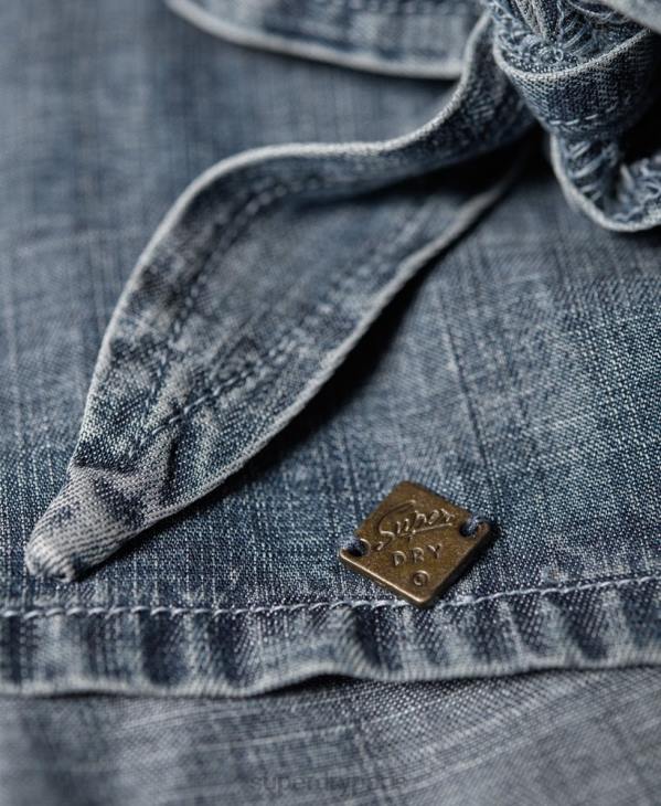 Superdry femmes héléna haut D64Z3069 vêtements bleu