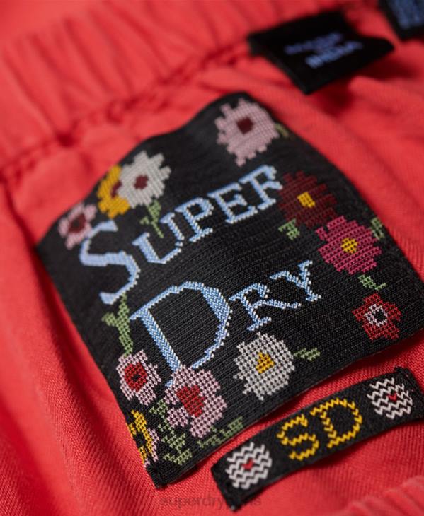 Superdry femmes héléna haut D64Z3075 vêtements rouge