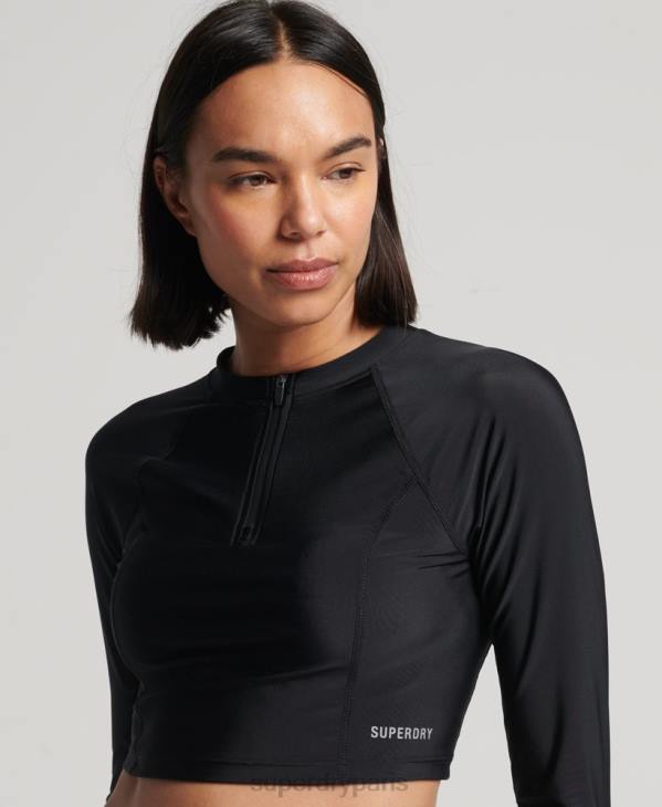 Superdry femmes haut échancré D64Z3234 vêtements noir