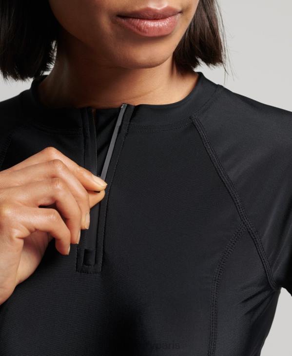 Superdry femmes haut échancré D64Z3234 vêtements noir