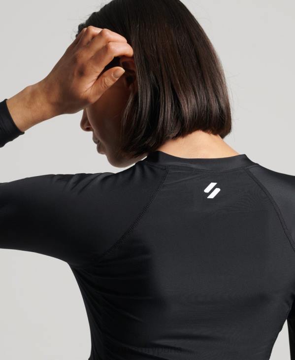 Superdry femmes haut échancré D64Z3234 vêtements noir