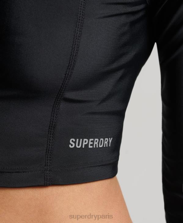 Superdry femmes haut échancré D64Z3234 vêtements noir