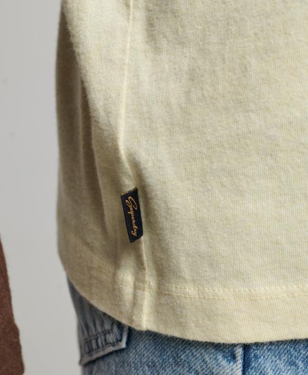 Superdry femmes haut de baseball à logo vintage en coton biologique D64Z3003 vêtements brun