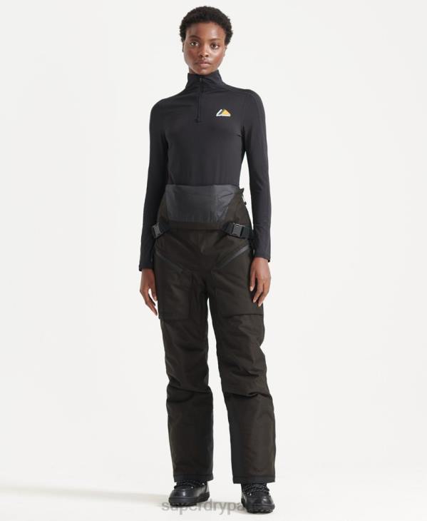 Superdry femmes haut à demi-zip D64Z3041 vêtements noir