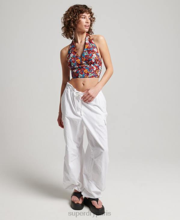 Superdry femmes haut dos nu vintage D64Z3007 vêtements multi