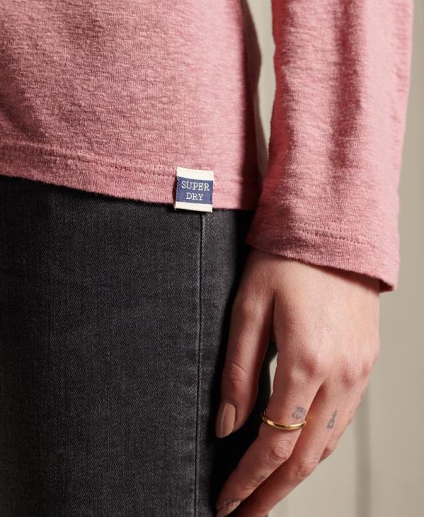 Superdry femmes haut en dentelle à chevrons D64Z6623 vêtements rose
