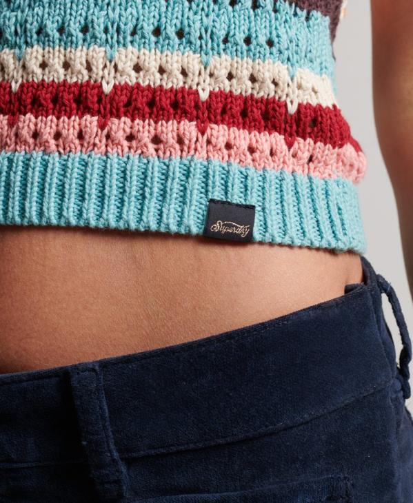 Superdry femmes haut licou au crochet D64Z3021 vêtements vert