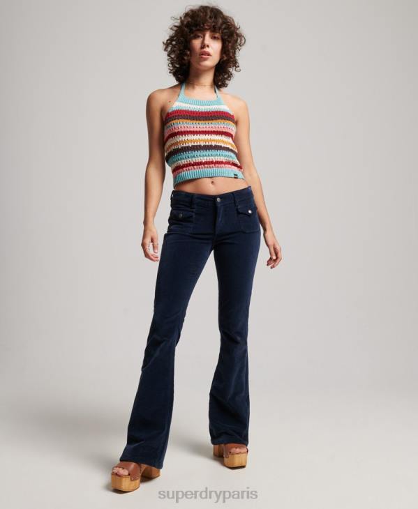 Superdry femmes haut licou au crochet D64Z3021 vêtements vert
