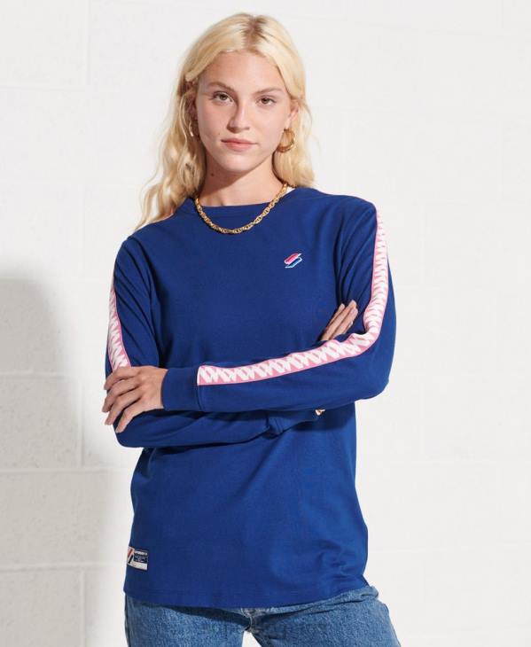 Superdry femmes haut à logo code D64Z3073 vêtements marine