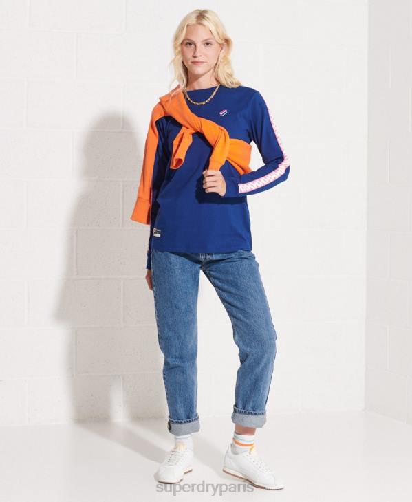 Superdry femmes haut à logo code D64Z3073 vêtements marine