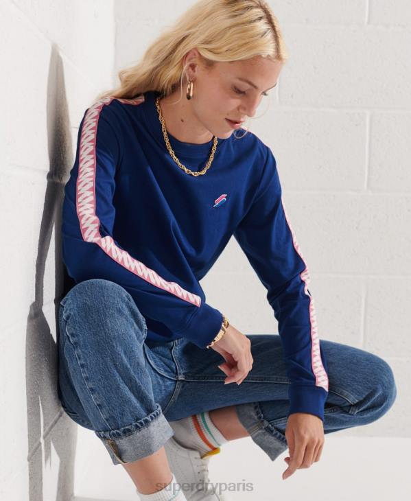 Superdry femmes haut à logo code D64Z3073 vêtements marine