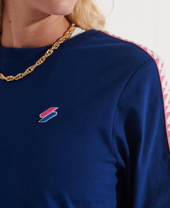 Superdry femmes haut à logo code D64Z3073 vêtements marine