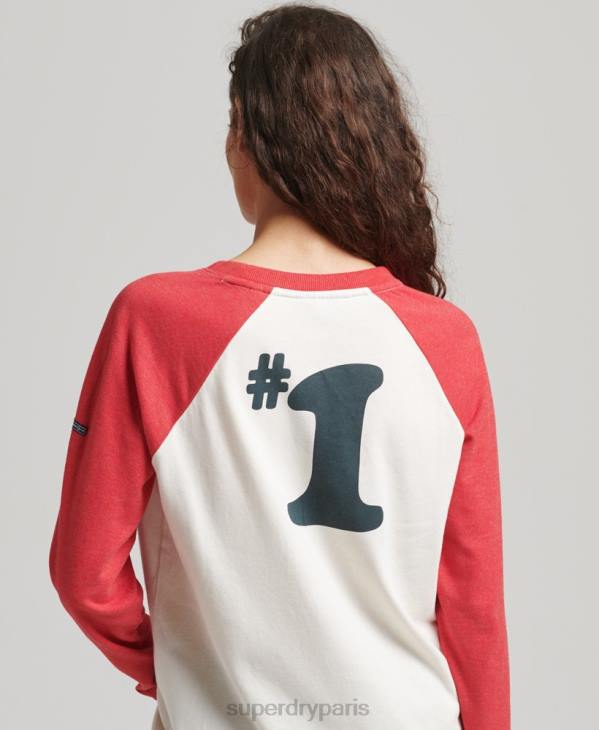 Superdry femmes top nostalgie cooper D64Z3071 vêtements rouge