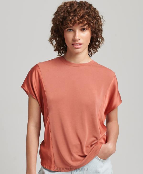 Superdry femmes top studios mélange de tissus D64Z2984 vêtements rouge