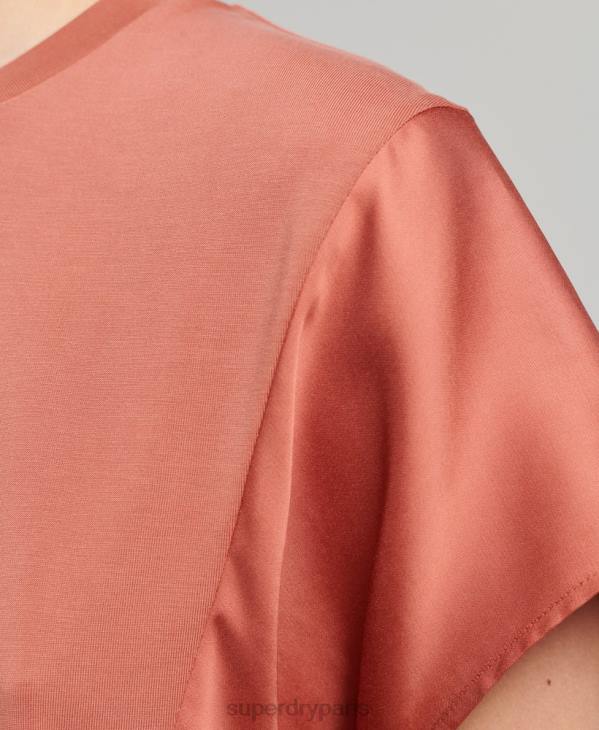 Superdry femmes top studios mélange de tissus D64Z2984 vêtements rouge
