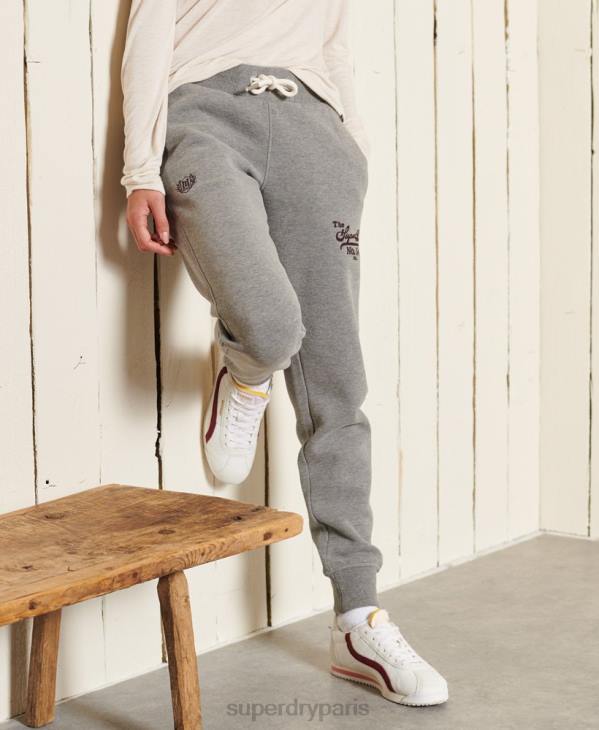 Superdry femmes fierté des joggeurs artisanaux D64Z3942 vêtements gris foncé