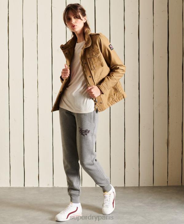 Superdry femmes fierté des joggeurs artisanaux D64Z3942 vêtements gris foncé
