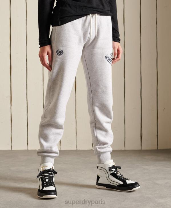 Superdry femmes fierté des joggeurs artisanaux D64Z6613 vêtements gris clair