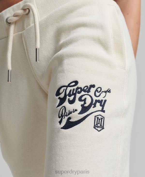 Superdry femmes fierté des joggeurs artisanaux D64Z6674 vêtements crème