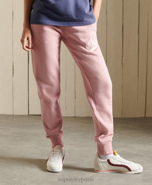Superdry femmes fierté des joggeurs artisanaux D64Z6683 vêtements rose