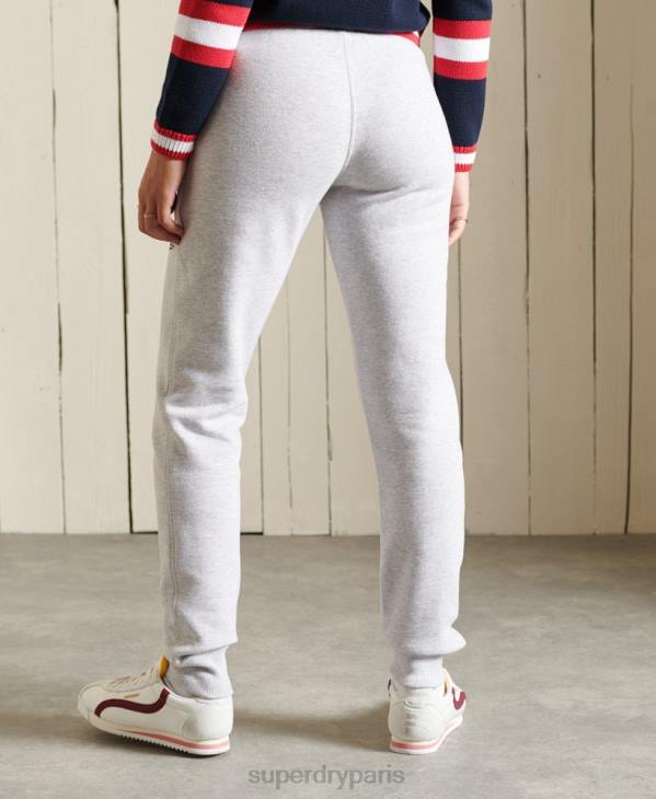 Superdry femmes joggeurs collégiaux D64Z3934 vêtements gris clair