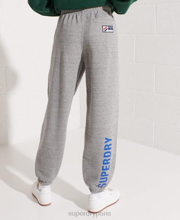 Superdry femmes joggeurs de l'université de la ville D64Z6563 vêtements gris clair
