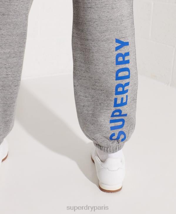 Superdry femmes joggeurs de l'université de la ville D64Z6563 vêtements gris clair