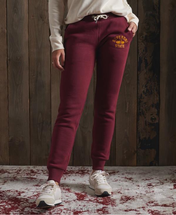 Superdry femmes jogging classique d'athlétisme D64Z3945 vêtements rouge