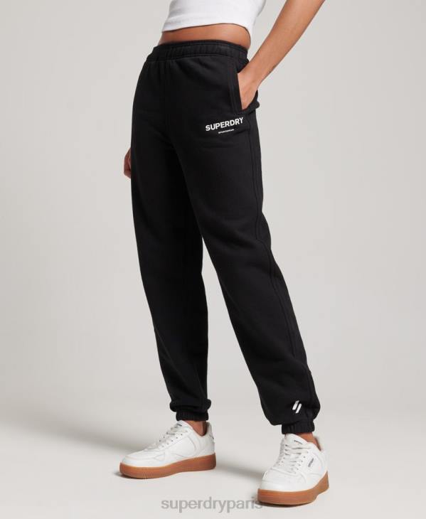 Superdry femmes jogging de sport de base D64Z3895 vêtements noir