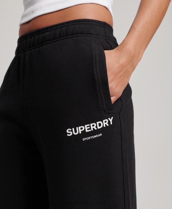 Superdry femmes jogging de sport de base D64Z3895 vêtements noir