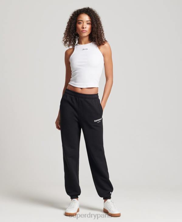 Superdry femmes jogging de sport de base D64Z3895 vêtements noir
