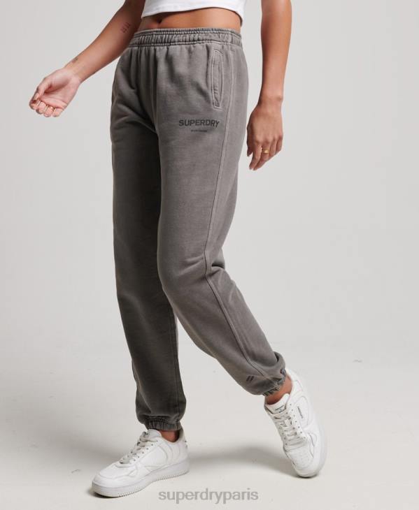 Superdry femmes jogging de sport de base D64Z3926 vêtements gris