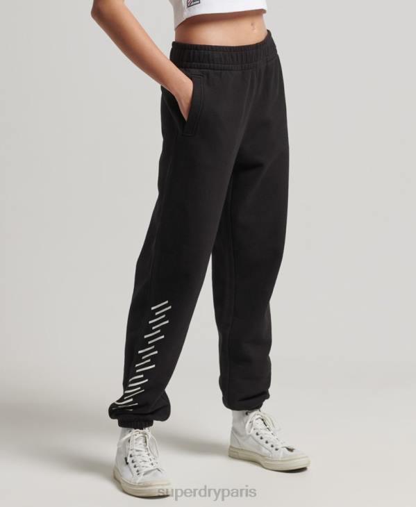 Superdry femmes jogging de sport de base D64Z3940 vêtements noir