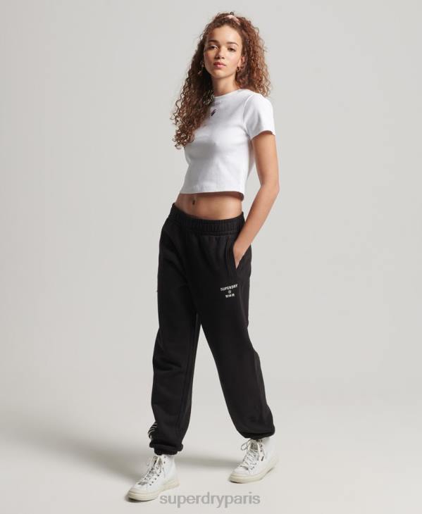 Superdry femmes jogging de sport de base D64Z3940 vêtements noir