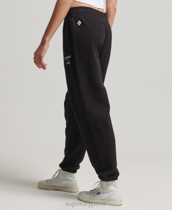 Superdry femmes jogging de sport de base D64Z3940 vêtements noir
