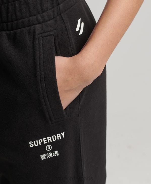 Superdry femmes jogging de sport de base D64Z3940 vêtements noir