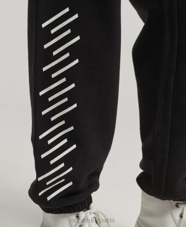 Superdry femmes jogging de sport de base D64Z3940 vêtements noir