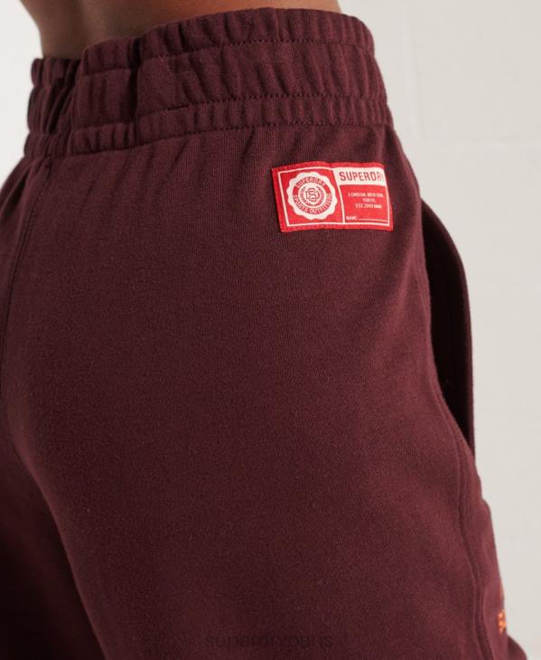Superdry femmes jogging graphique universitaire D64Z3938 vêtements rouge