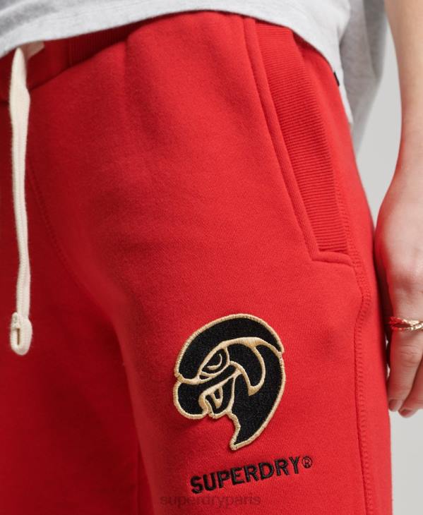 Superdry femmes jogging universitaire vintage D64Z6587 vêtements rouge