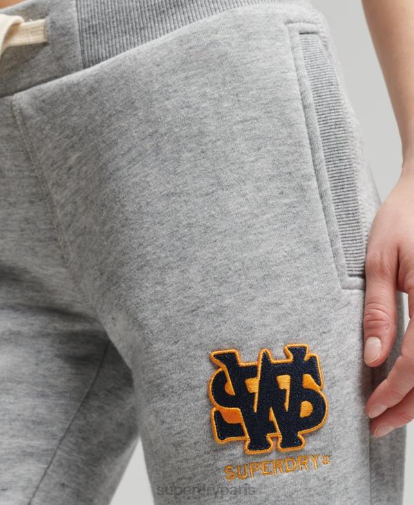 Superdry femmes jogging universitaire vintage D64Z6588 vêtements gris
