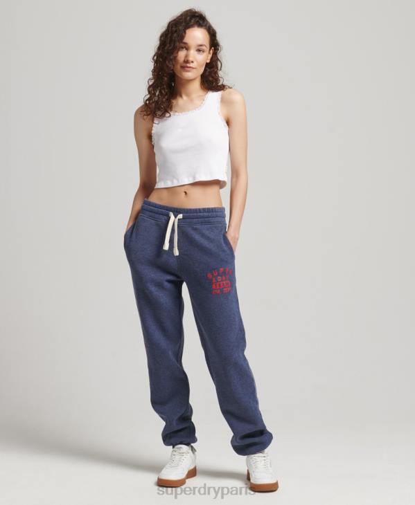 Superdry femmes jogging universitaire vintage D64Z6754 vêtements marine