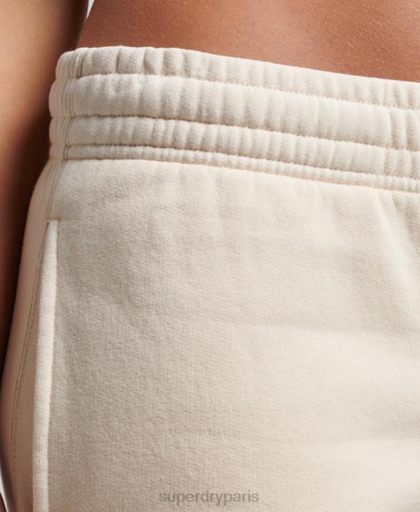 Superdry femmes laver les joggings droits D64Z3900 vêtements crème