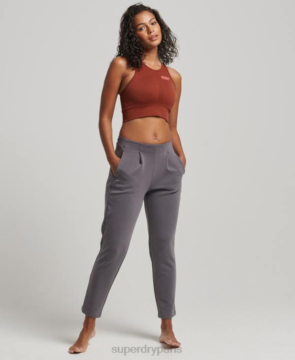 Superdry femmes pantalon de jogging ajusté flex D64Z3919 vêtements gris