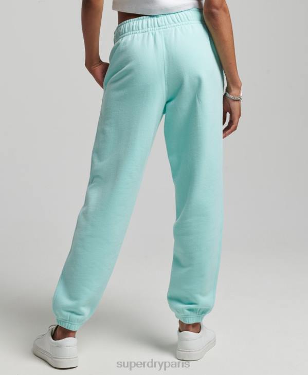 Superdry femmes pantalon de jogging boyfriend à imprimé script D64Z6591 vêtements bleu