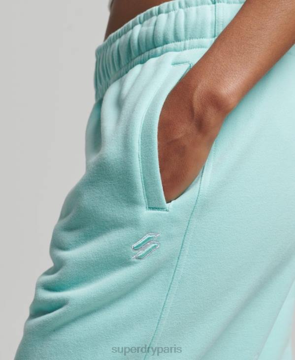 Superdry femmes pantalon de jogging boyfriend à imprimé script D64Z6591 vêtements bleu